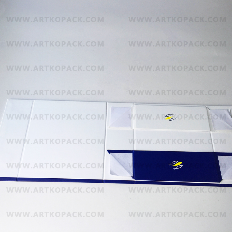Automatic folding box with magnets